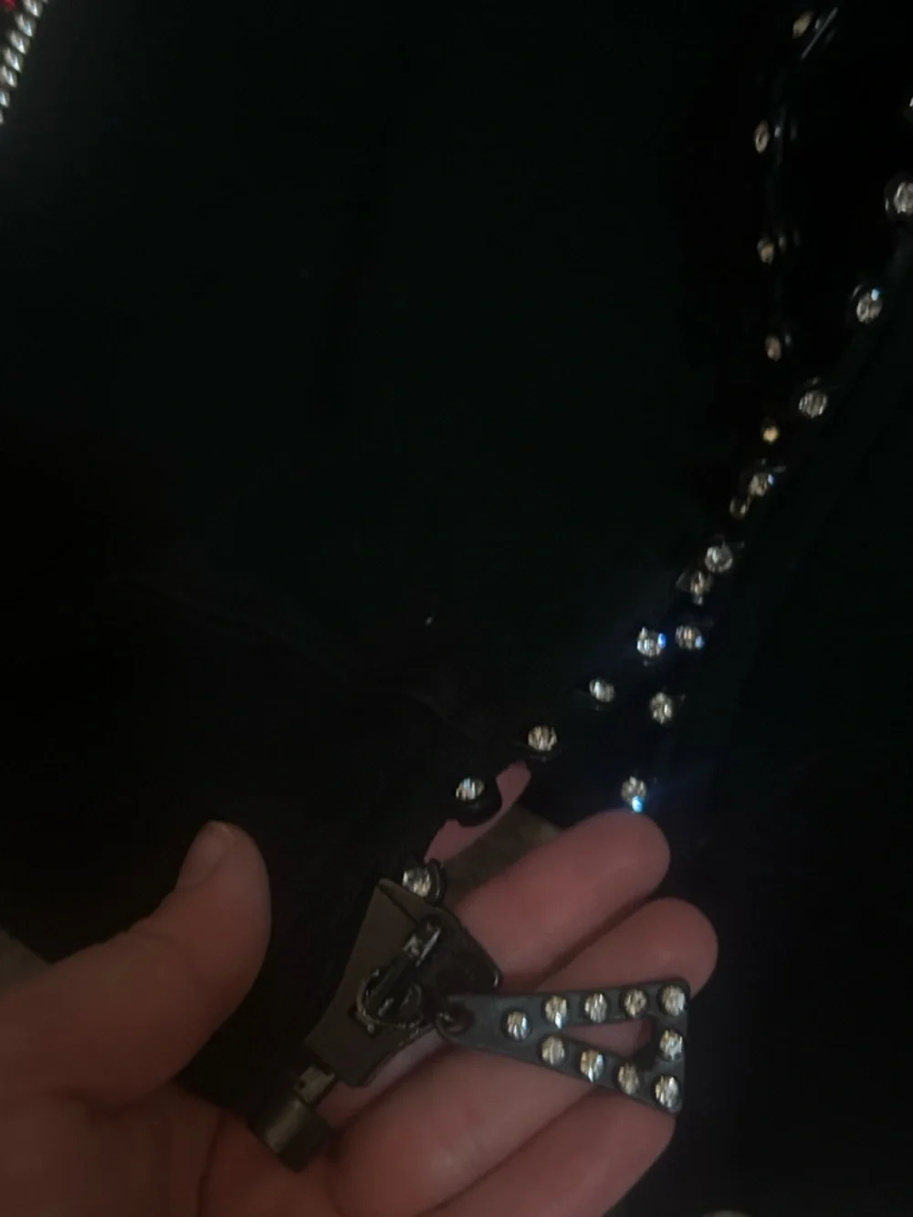 Rhinestone Martini Cocktail It's 5 O'Clock Somewhere Unique Black Sweater - Picture 4 of 7